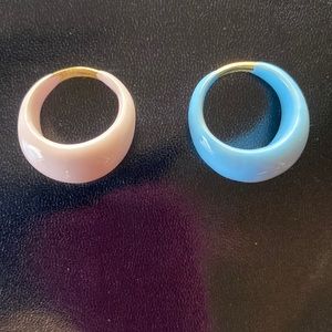 Kidcore enamel coated brass large dome jelly ring set